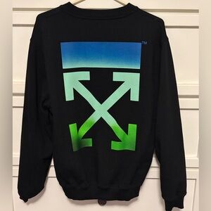 Off White Blurred Arrow Regular Crewneck Sweatshirt